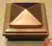 0615 Woodway Decorative 4x4 Post Cap Copper Cedar Base 0615 Woodway Decorative 4x4 Post Cap Copper Cedar Base