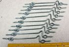 10-607 Hindley 10 Count 6 Inch Zinc Plated Gate Hooks With Eyes New