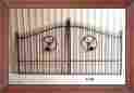 1138 Creative Iron Works Ornamental Driveway Entry Gate 12 Foot Wide Dual Swing Fencing Handrails
