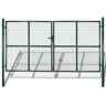 140925 Vidaxl Chain Link Fence With Posts Spike Galvanised 718475867883