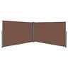 143682 Vidaxl New Retractable Side Awning Brown Garden Sun 8414745502026