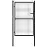 145772 Vidaxl Mesh Garden Gate Galvanised Steel Gray 719883769363