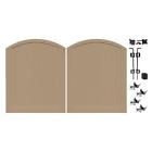 153658 Veranda Adobe Vinyl Anaheim Privacy Double Drive Through Arched Gate