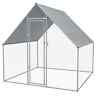 170494 Vidaxl Outdoor Chicken Cage Galvanized Steel 718475568797