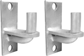 2 Pack Wall Mount Flat Back Gate Hinges Chain Link Wood Fence Post Hinge W
