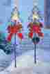 25543 Collections Etc Solar Christmas Candle Garden Stakes Set Of 2