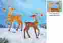 26405 Collections Etc Kissing Christmas Reindeer Garden Stake By