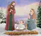 26582 Collections Etc Holy Family Nativity Metal Garden Stakes Set Of 3