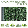 3 X 10 Colourtree Artificial Hedges Faux Ivy Leaves Fence Privacy 696536602292