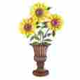 34790 Collections Etc Sunflowers In Pot Outdoor Decoration