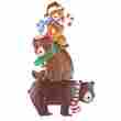 35881 Collections Etc Holiday Winter Bear Family Stake