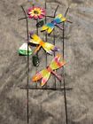 430000901586 Trueliving Outdoors True Living Dragonflys Flowers Metal Decor