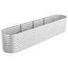 45511 Vidaxl Garden Raised Bed Galvanized Steel Silver 718475723110