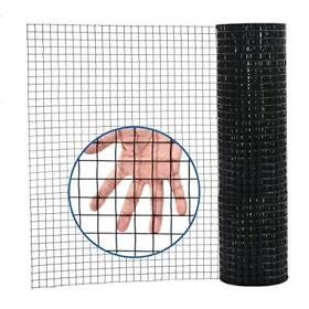48inch X 100foot 1/2inch Hardware Cloth 19 Gauge Black Vinyl Coated Welded Fence