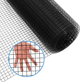 48inch X 50foot 1/4inch Hardware Cloth 23 Gauge Black Vinyl Coated Welded Fence