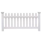 5048210 White Vinyl Picket Fence Panel Kit Pipe Post 648865048210