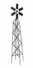 0502622 51894 Zeckos Dark Brown Metal Windmill Garden Trellis 62 In 050262518942