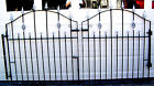 54x44 Unknown Pair Wrought Cast Iron Garden Gate Old English Vtg Gauge Will Sell Singles 54x44 Unknown Pair Wrought Cast Iron Garden Gate Old English Vtg Gauge Will Sell Singles