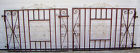 57x42 Unknown White Wrought Cast Iron Garden Gate Old English Vtg Gauge Single Pair