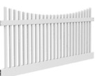 73011753 Veranda Yukon Scallop Fence Panel White Vinyl Yard Panels