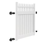 73025094 Veranda Durable White Vermillion Pointed Vinyl Fence Gate