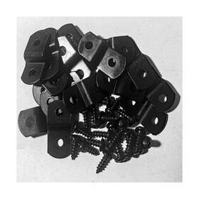 8547-blk-10 888 Corp 10 Pack 1/8 Inch Offset Steel Clips With Screws Black Pro Quality