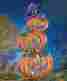 98326 Collections Etc Stacked Halloween Jack-o-lanterns Garden Stake
