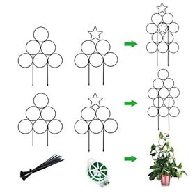 Abidoot 4-pack Small Trellis Potted Plant Made Of Solid Iron 15.7inch Sta