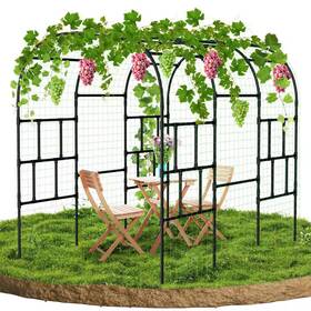 Aboron 313039174124 Outdoor Garden Arch Trellis 118 Inch X 79 87 Extra Large