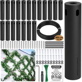 Acemaker 769083083910 Wire Trellis For Climbing Plants Outdoor 20-set Black Abs Plastic W