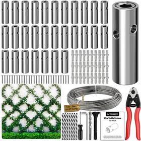 Acemaker 788567497432 Wire Trellis For Climbing Plants Outdoor 30-set Wall Kit With 1