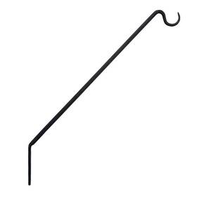 Achla Designs 744759992307 45 Angled Wall Mount Metal Pole Bracket 25 Inch Tall Black Powder Coat Finish