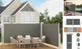 Activetrail 3ew-1pda-ex5x0g-x0idznk5xbhqr Retractable Side Awning Double Patio 71 Inch X 236 Gray
