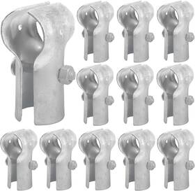 Clfp-terc-p01 Adlmpw Pack Of 12 1-3/8 Inch X End Rail T Clamp Galvanized Steel Chain Link Fence