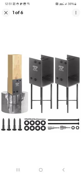 Ax-fch-4-6 Aecxm 2 6 Inch X6 Actually 5.5 X5.5 Post Base Heavy Duty U-shaped Fence Holder