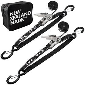 Aerofast 416978463029 Stainless Boat Tie Down Straps To Trailer Pack Of 2 - 400lbs Break 1 Inch X