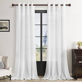 Asymdh5290bs Aersas White Curtains 90 Inches Long For Living Room Set Of 2 Grommet Lightweight Co