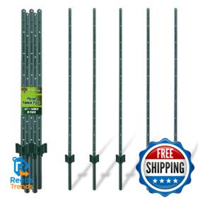 Ahua Walsong B0fg2vpw86 10 Pack Metal Fence Posts 4ft Heavy Duty U-post Garden No Di