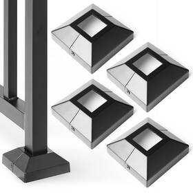 Post1.5 Ajovw 721912868228 4pcs 1.5 Inch Post/4 Base Aluminum Post -base4 Black