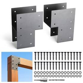 Aj00-e6-b2 Ajovw 2 Pack 6x6 Post Anchor Connector Heavy Stainless Steel End Cap Tie