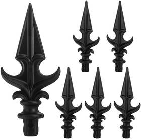 Akft01 Akbfox Fence Finials Trident Spear High-impact Aluminium Alloy Black Finial Toppe