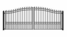 Dg16lond-hd Aleko New In Box London Style 16 Ft. X 6 Black Steel Dual Driveway Gate