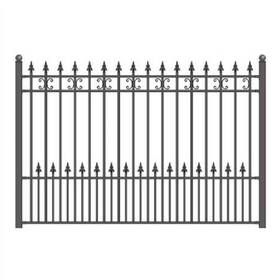 Fencestpdiy5x5.5-hd Aleko Metal Fence Panel 54.3 Inch Hx66 W Iron Wrought Steel Galvanize Water Resistant Fencestpdiy5x5.5-hd Aleko Metal Fence Panel 54.3 Inch Hx66 W Iron Wrought Steel Galvanize Water Resistant