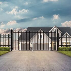 Dg12madssw Aleko Madrid Style 12foot Single Black Wrought Iron Driveway Gate
