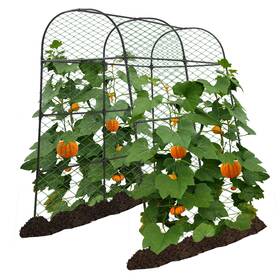 Alisisfores 795847539294 Garden Arch Trellis For Climbing Plants Outdoor 7.2 Ft Height Large Tunnel Tr