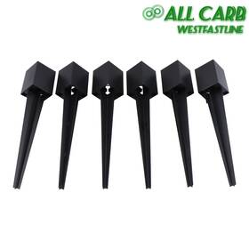 All-carb Wsl1436192 6 Pcs 24in Heavy Duty 4x4 Fence Post Anchor For 3.5x3.5in Wood Ground