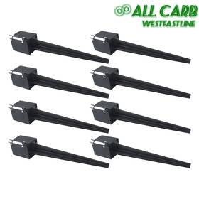 Wsl1436224 All-carb 8 Pcs 24in Heavy Duty 4x4 Fence Post Anchor For 3.5x3.5in Wood Ground