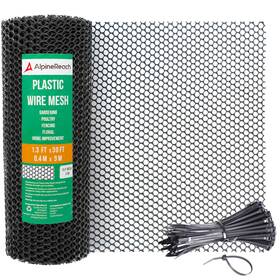 Alpinereach Ar-gn4003 Plastic Wire Mesh 1.3ft X 30ft 15.7 Inch 360 Fence Roll With Zip Ties - Idea