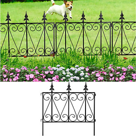 Amagabeli Garden Fence 24inx10ft Rustproof Metal Fencing Outdoor Fences Landscap