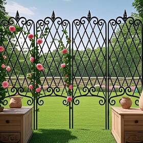 Amagabeli Garden & Home 799969055045 4 Pack 47 Inch X 16 Trellis For Climbing Plants Outdoor Metal Fencing